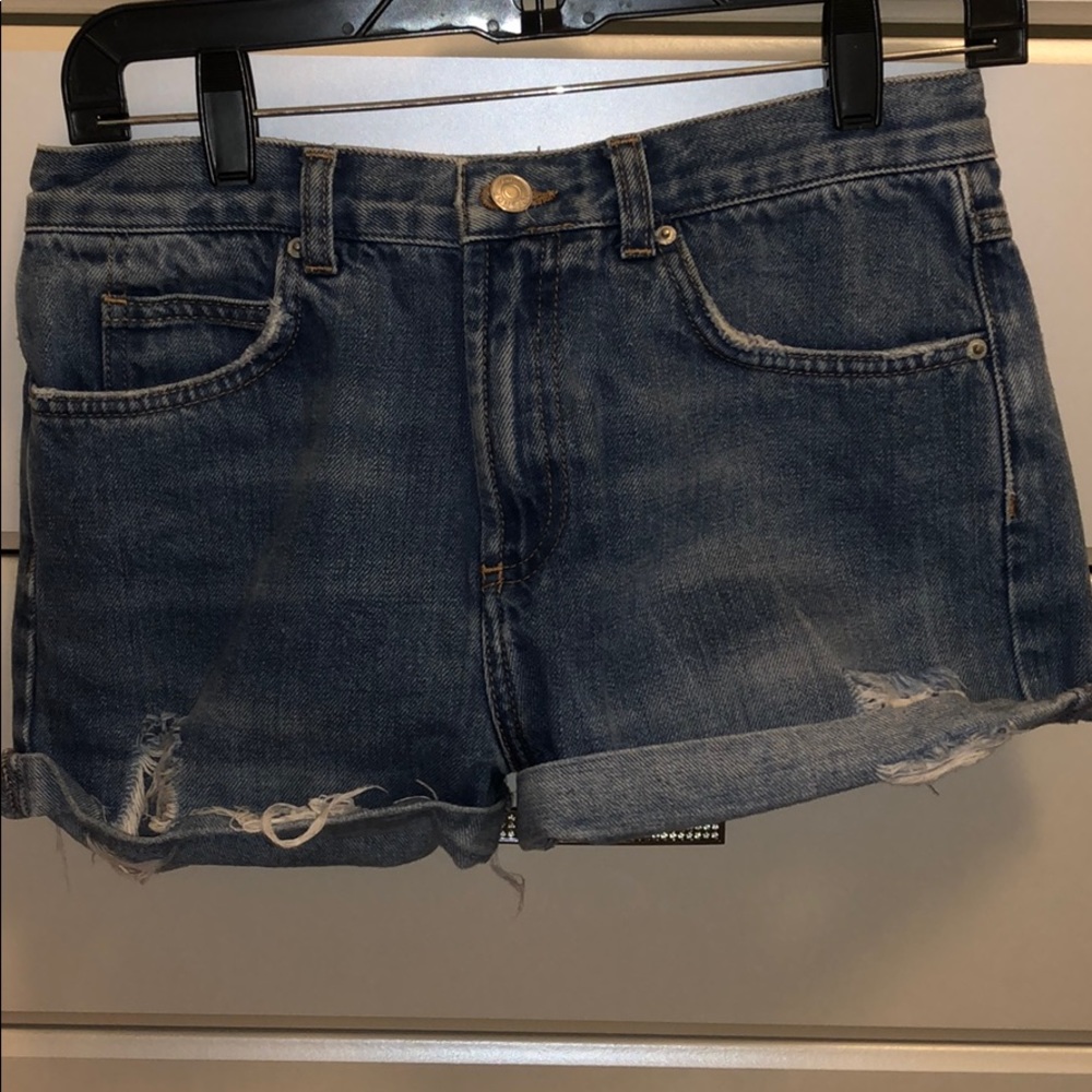Rosa topshop high waisted jean shorts